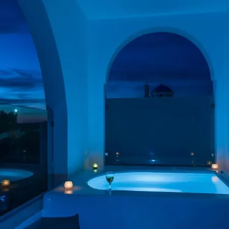 Aspronisi Luxury Villa With Caldera View Megalochori  Exterior photo