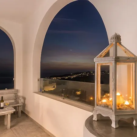 Aspronisi Luxury Villa With Caldera View Megalochori  Exterior photo